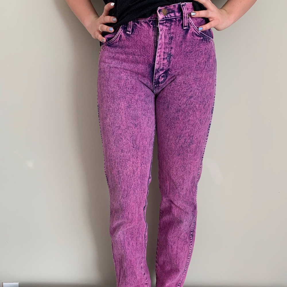 VINTAGE Purple Wrangler Mom Jeans
